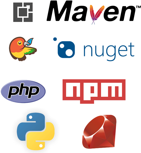 Secure, private repositories for your NuGet, npm, Maven, Bower, PHP, VSIX, Python and Ruby Gems packages