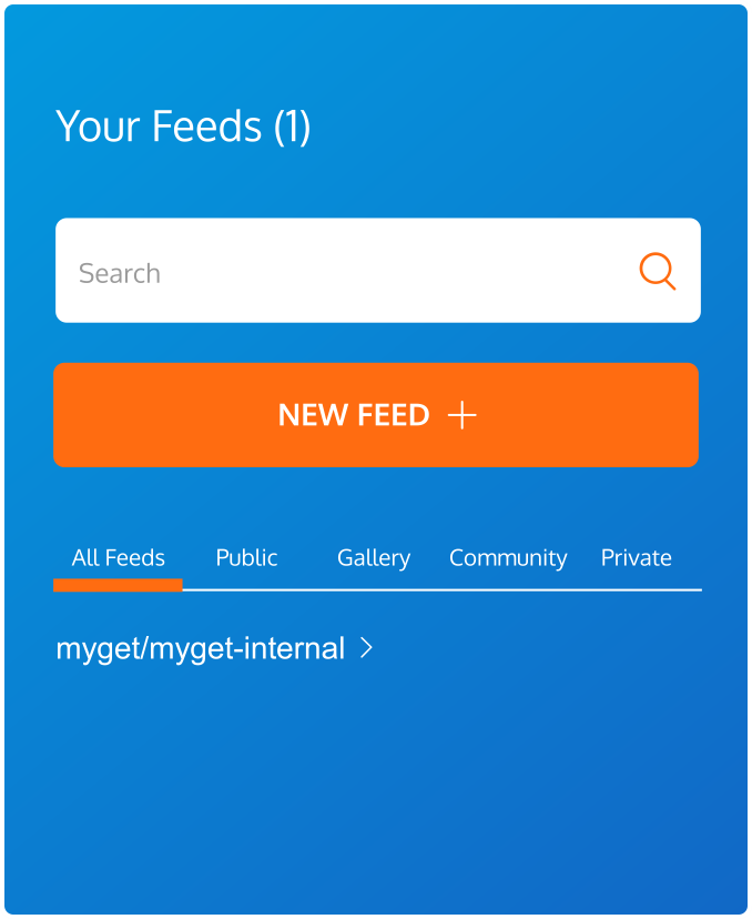 MyGet supports unlimited public and private feeds